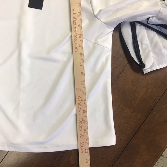 White Ruffle Sleeve Top - Picture 7 of 7